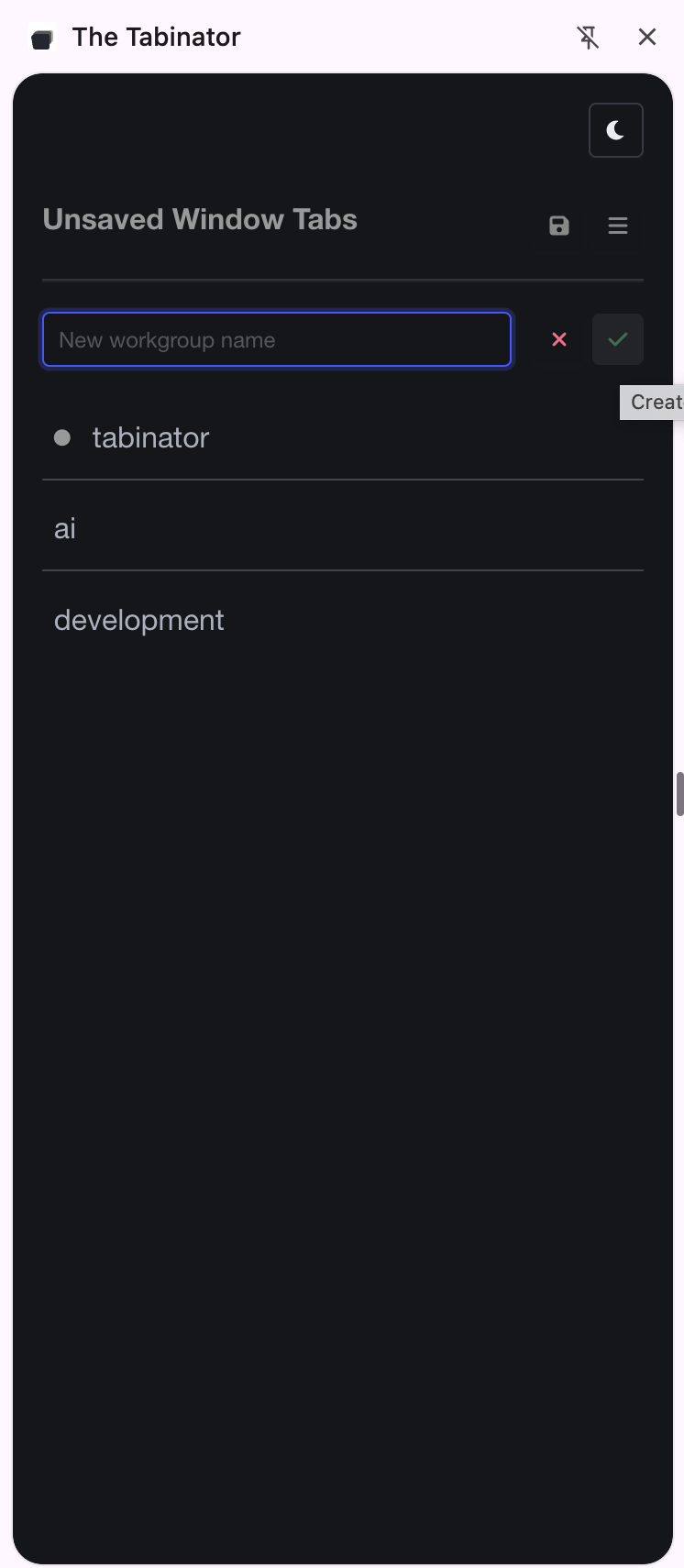 Create Workgroups